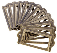 12 Schubladenschilder Metall